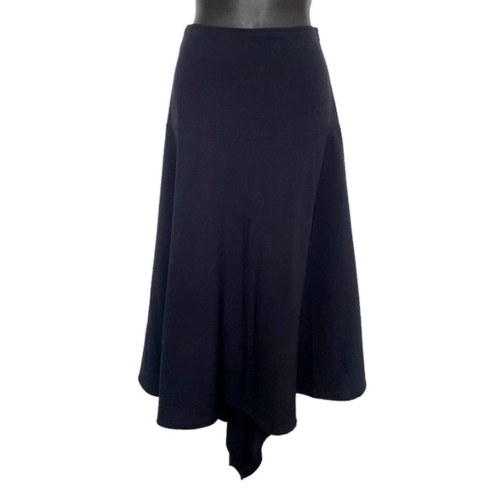 Asymmetrical Skirt Vintage Dark Navy Blue Hi-Lo Midi Size 4 US by Armani Jeans